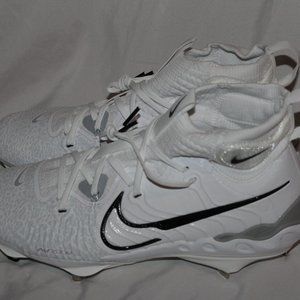 Nike Alpha Huarache NXT White Black Grey Baseball Cleats DJ6517-100